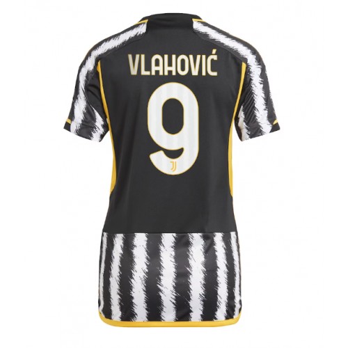 Ženski Nogometni dresi Juventus Dusan Vlahovic #9 Domači 2023-24 Kratek Rokav